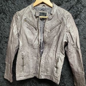 Hannah Moto Jacket. Gray. Size:Small